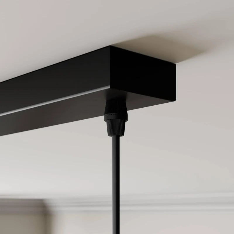 Lindby Suspension Arina à intensité variable (Moderne) en Noir Métal e. a. pour Salon & Salle manger (à 5 lampes, E14), Luminaire, Lampe Plafond, Luminaire Plafonnier, Suspendue