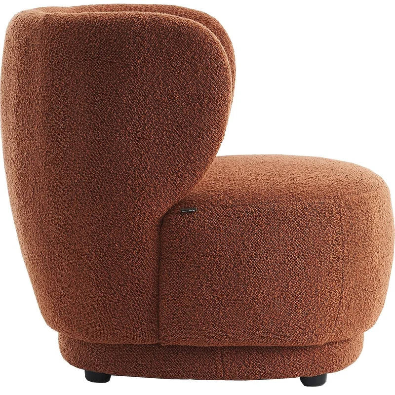 HOMIFAB Fauteuil en Tissu Bouclette Rouille - Ester
