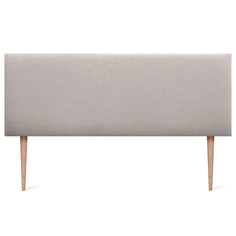 DHOME Tête de lit en Lin Naturel uni tapissée Chambre à Coucher Moderne Top Trending (Beig, 160x105cm avec Pieds (Lits 150/160))