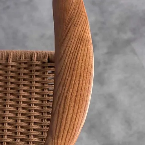 Chaise Décontractée Vintage, Chaises Modernes Du Milieu Du Siècle Pour Salle À Manger Chaise Rattan Des Fauteuils En Bois Massif Salle D'étude, Chaise De Loisirs Des Clubs De Bureau ( Couleur : Wood-A