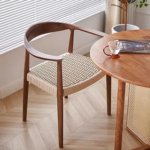 Chaise Décontractée Vintage, Chaises Modernes Du Milieu Du Siècle Pour Salle À Manger Chaise Rattan Des Fauteuils En Bois Massif Salle D'étude, Chaise De Loisirs Des Clubs De Bureau ( Couleur : Wood-A