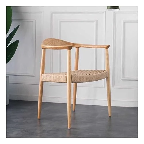 Chaise Décontractée Vintage, Chaises Modernes Du Milieu Du Siècle Pour Salle À Manger Chaise Rattan Des Fauteuils En Bois Massif Salle D'étude, Chaise De Loisirs Des Clubs De Bureau ( Couleur : Wood-A