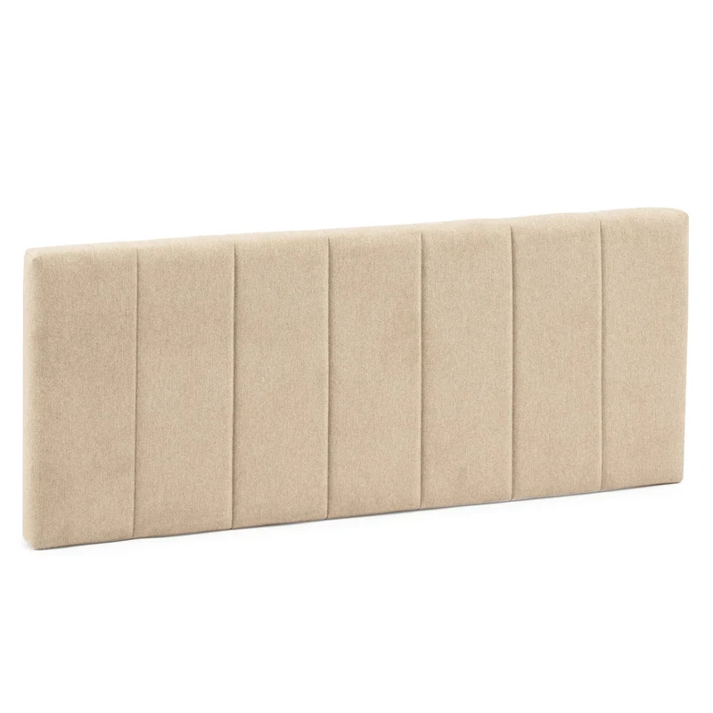 marcKonfort Tête de lit tapissée Creta 160x60cm Couleur Beige, Rembourrée de Mousse, brodé Effet capitonné, 8cm d'épaisseur, Système de Fixation Inclus.