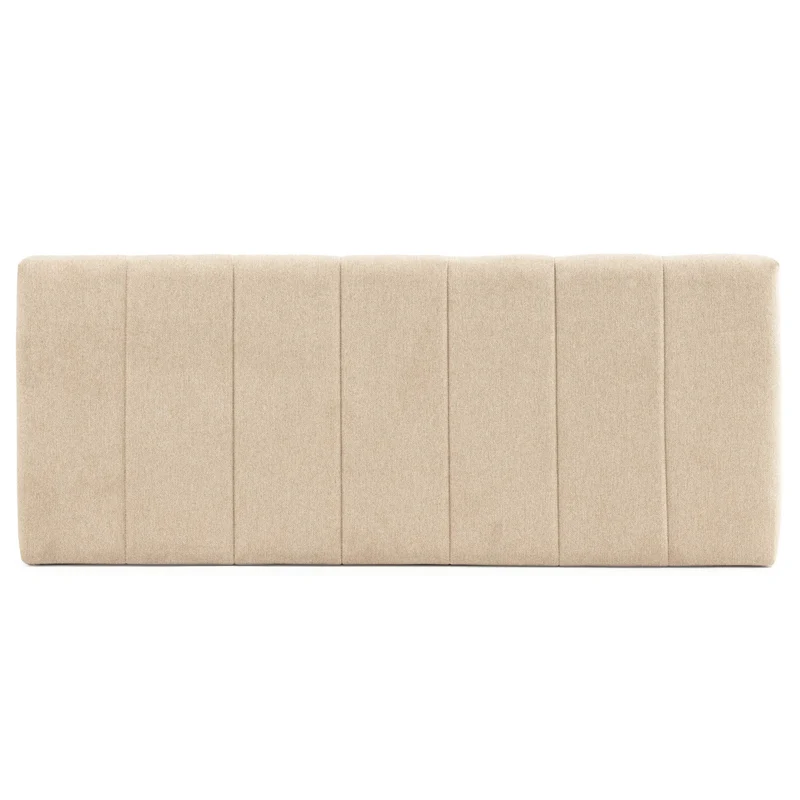 marcKonfort Tête de lit tapissée Creta 160x60cm Couleur Beige, Rembourrée de Mousse, brodé Effet capitonné, 8cm d'épaisseur, Système de Fixation Inclus.