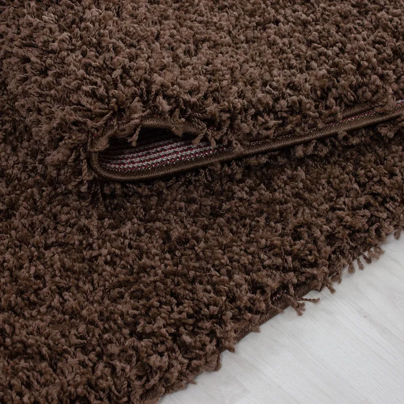 HomebyHome Tapis Salon 200x300 Moderne Tapis Chambre Adulte Tapis Marron 200x290 cm - Tapis Shaggy Salle de Séjour Tapis Poil Long Concevoir Unicolore Tapis Doux Moelleux Tapis Cuisine Moquette Salon
