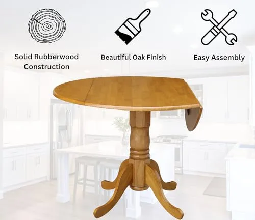International Concepts T04-42DP Table ronde en chêne 106,7 cm