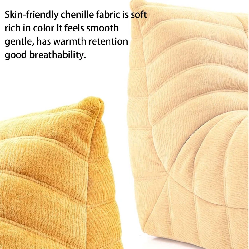 Fauteuil de Salon, Compression en éponge complète, Fauteuil de Salon en Daim Doux, canapé désossé, canapé de Sol Paresseux, canapé Pouf pour Salon Chambre à Coucher C,Double Seat