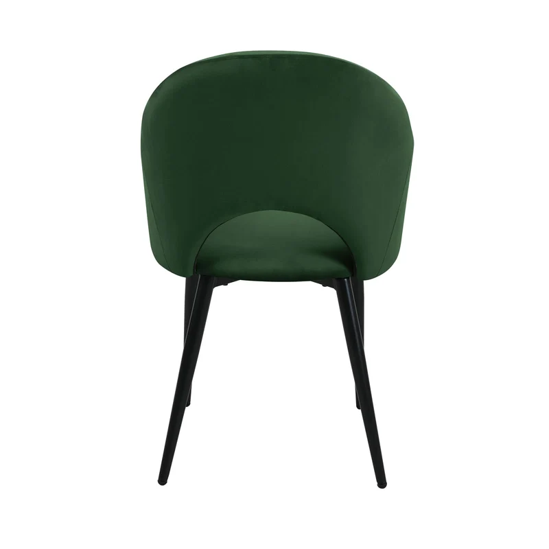 SVITA Hailey Lot de 2 chaises de Salle à Manger fauteuils de Cuisine tapissés Velours Vert foncé