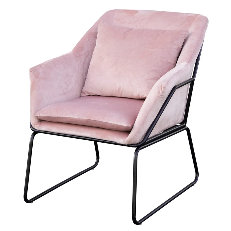 SVITA Fauteuil de Relaxation rembourré avec Coussin Rose