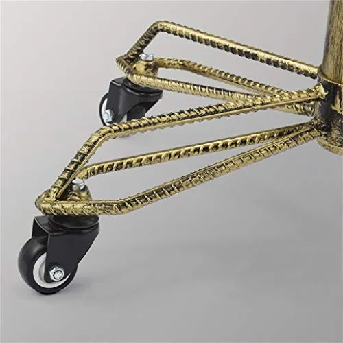 Knjlwa Roulant Autour du Tabouret de Levage de gaz hydraulique de Pivot de Chaise de Massage de Salon, Taille réglable de 44~59cm pour la Coiffure manucure Tatouage Cuisine Bar Salon Spa, Bronze