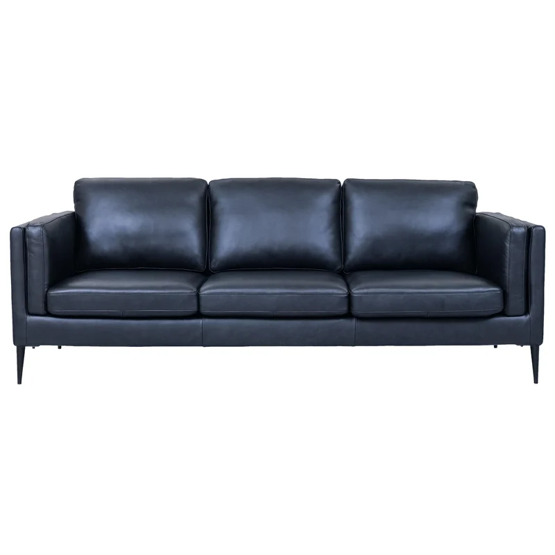 Furnhouse Valence Canapés, Bois d'ingénierie, Noir, 88x220x83