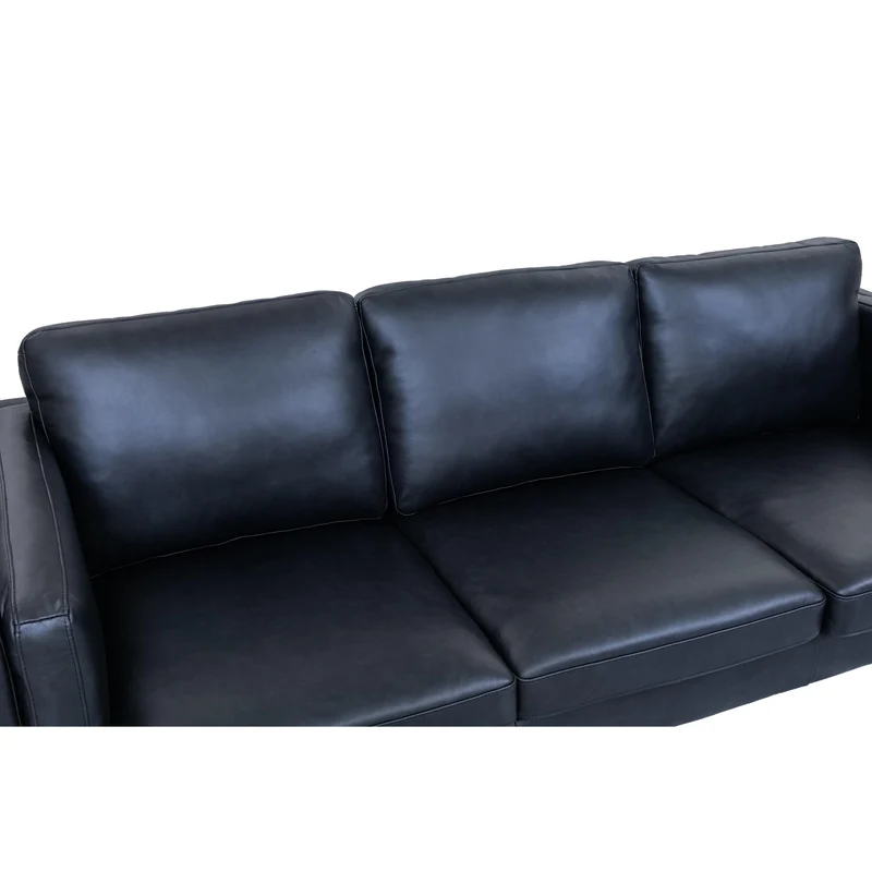 Furnhouse Valence Canapés, Bois d'ingénierie, Noir, 88x220x83