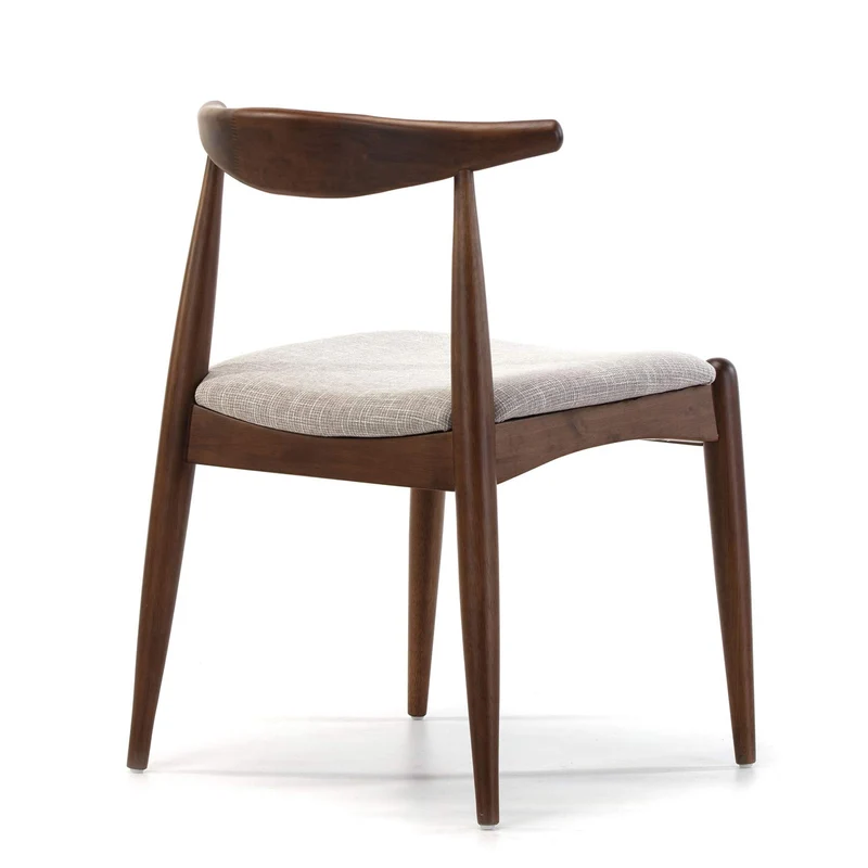 VS Venta-stock Pack 2 chaises Corzo Color Noyer, Bois Massif, 52,5 cm (Longueur) 50 cm (Profondeur) 74,5 cm (Hauteur)
