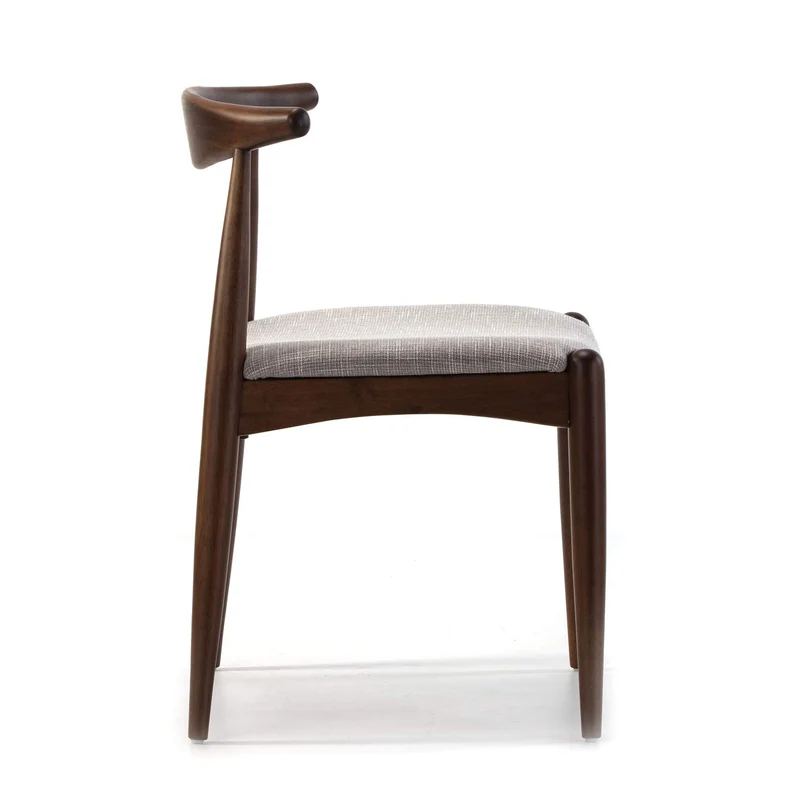 VS Venta-stock Pack 2 chaises Corzo Color Noyer, Bois Massif, 52,5 cm (Longueur) 50 cm (Profondeur) 74,5 cm (Hauteur)
