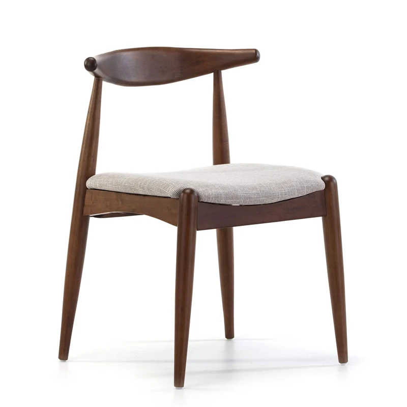 VS Venta-stock Pack 2 chaises Corzo Color Noyer, Bois Massif, 52,5 cm (Longueur) 50 cm (Profondeur) 74,5 cm (Hauteur)