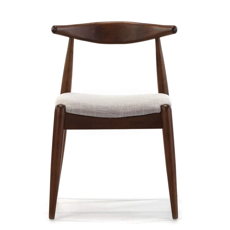 VS Venta-stock Pack 2 chaises Corzo Color Noyer, Bois Massif, 52,5 cm (Longueur) 50 cm (Profondeur) 74,5 cm (Hauteur)