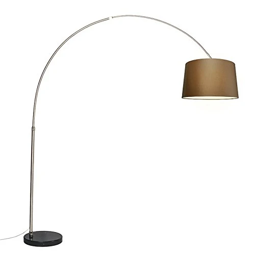 QAZQA Booglamp XXL - Lampe arquée - 1 lumière - H 2250 mm - Acier - Moderne - éclairage intérieur - Salon