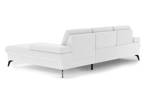 CAVADORE Moritz Angle, d'ingénierie métal Matériau : Bois Microfibre Polyester Polyamide, Julia Blanc, Grand modèle