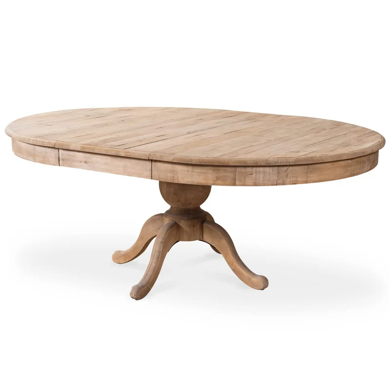 INTENSE DECO Table Ronde Extensible en Bois Massif SIDONIE Bois Naturel