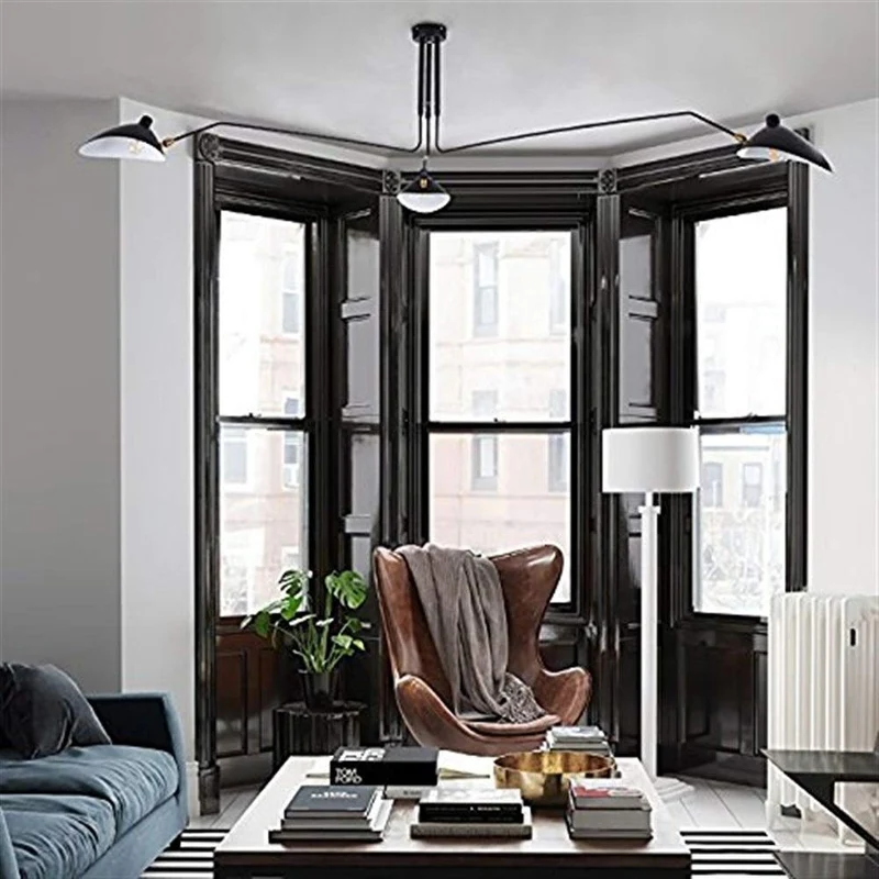 DRFGHK Lampe Serge Mouille Serge Mouille Fer créative Moderne Salon Plafond Lampes Lampes //Sol/Mur Lampes Lampe de Plafond chefs-624,6 PLL