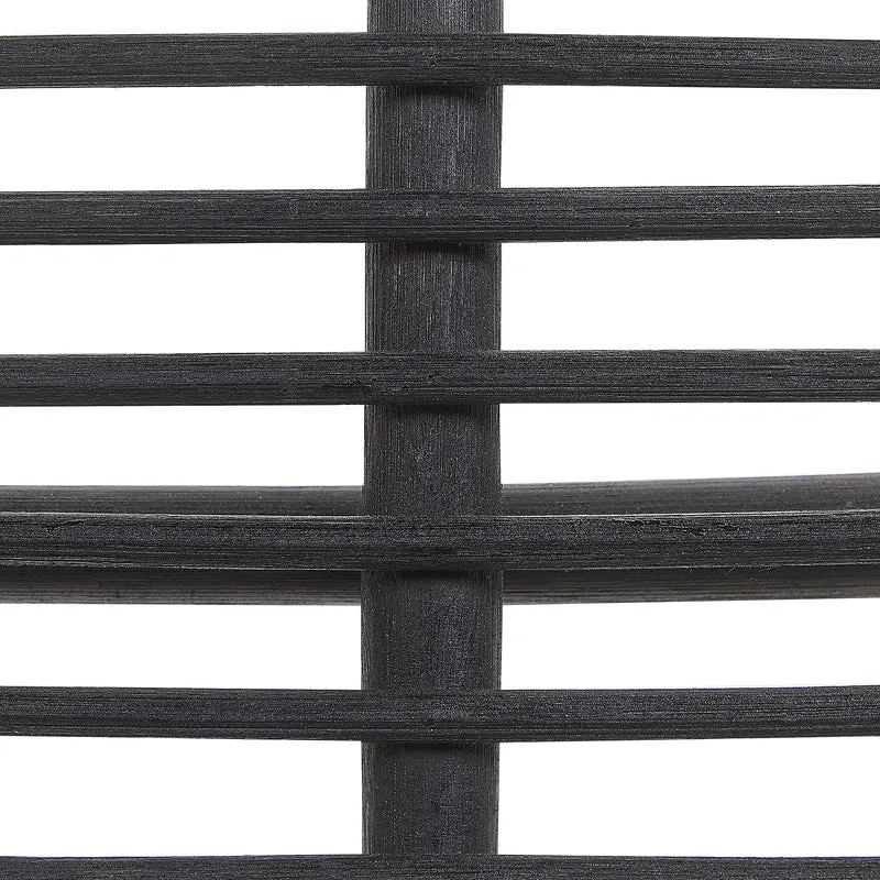 Chaise Fauteuil en Rotin Noir Confortable et très Décorative pour Chambre ou Salon au Style Boho et Rustique Beliani