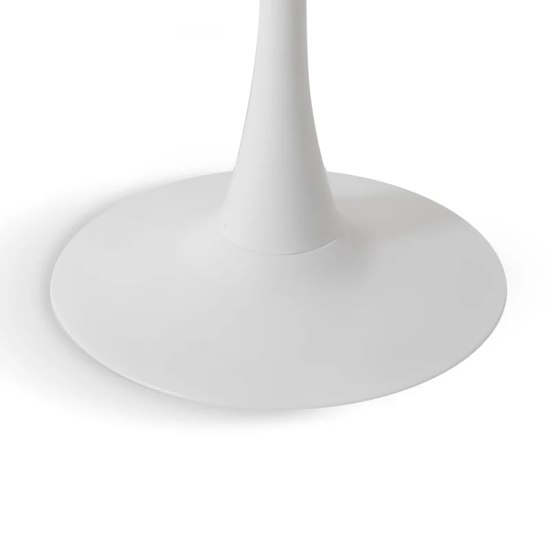 Milton & Oldbrook Table Basse Ø 80 cm Prague Aspect Marbre Blanc