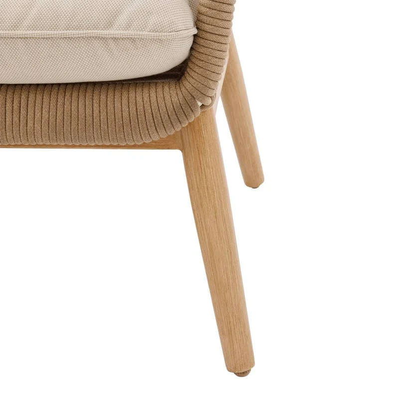 Hespéride - Fauteuil de Salon de Jardin Orissa Taupe Polyester et Acier