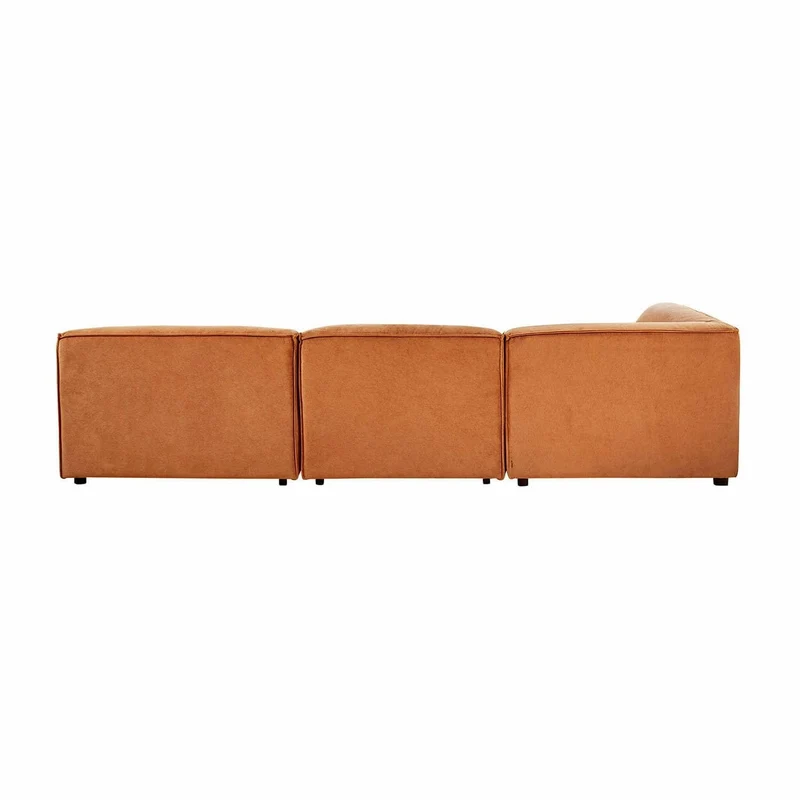 Loberon McLean Canapé au design élégant et intemporel - Rembourrage confortable - Éléments réglables individuellement - Assise - Bois de pin - Bois de bouleau - Polyester - Orange