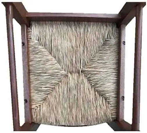 OKAFFAREFATTO MADDALONI Chaise en Bois Massif Couleur Noyer foncé avec Assise en Paille pour Restaurant, Maison, Mod. Paesana Robuste avec Dos Jambes de mm 36 x mm 40 Nouvelle déjà monté
