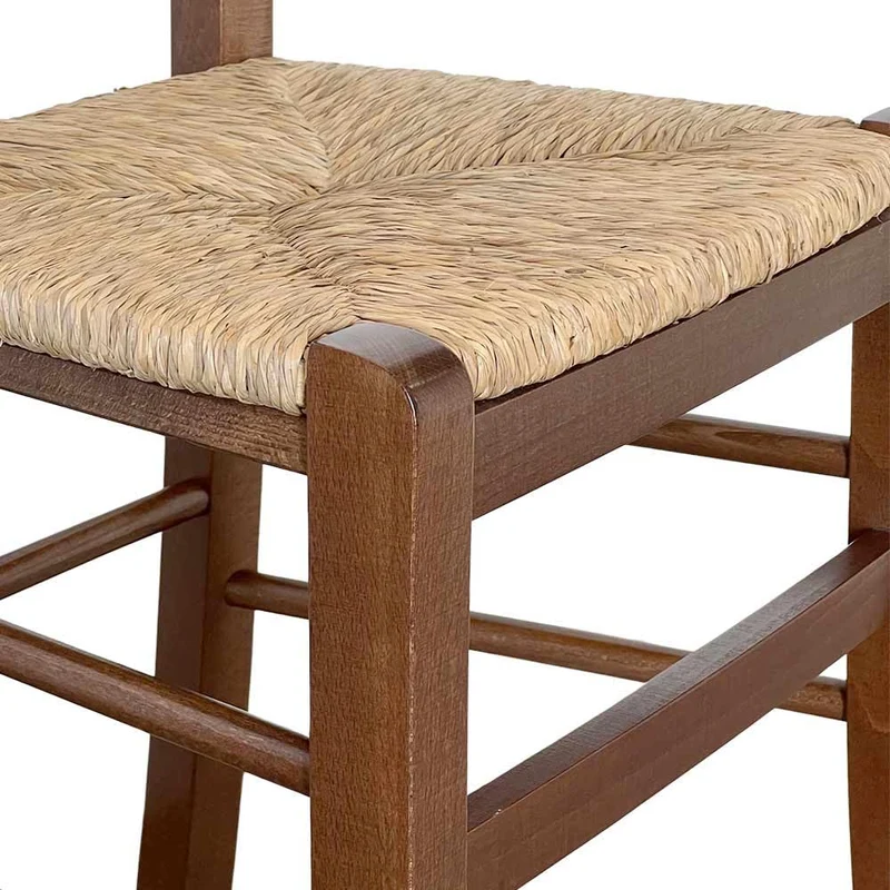 OKAFFAREFATTO MADDALONI Chaise en Bois Massif Couleur Noyer foncé avec Assise en Paille pour Restaurant, Maison, Mod. Paesana Robuste avec Dos Jambes de mm 36 x mm 40 Nouvelle déjà monté