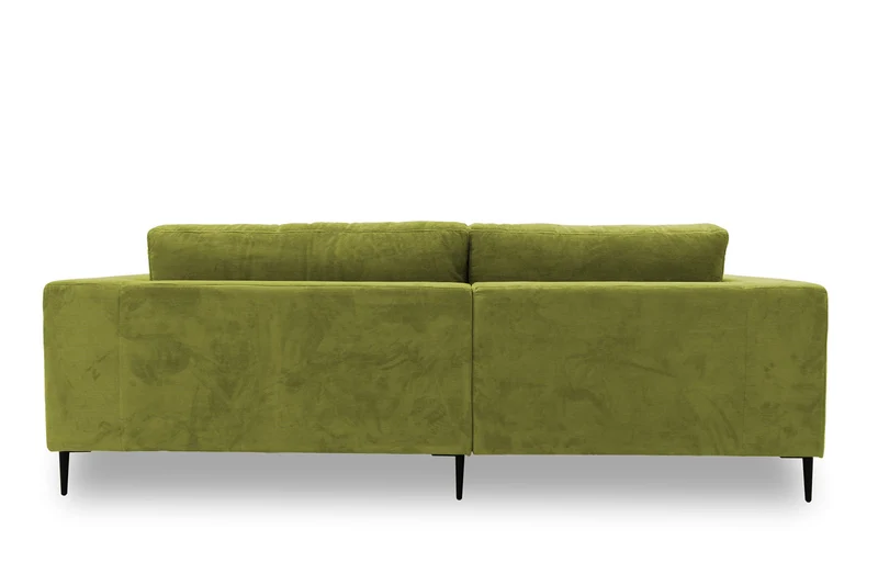 DOMO. collection Modica Canapé d'angle Moderne en Forme de L sans Sol - 244 x 173 x 83 cm (l x p x h) - Vert
