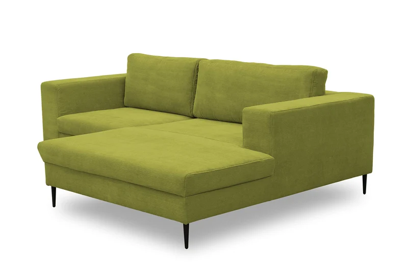 DOMO. collection Modica Canapé d'angle Moderne en Forme de L sans Sol - 244 x 173 x 83 cm (l x p x h) - Vert
