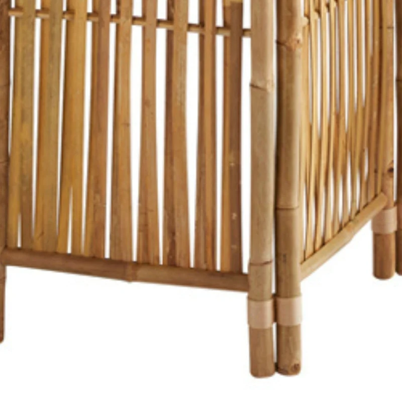 Box and Beyond - Paravent d’intérieur - 160 x 139 cm - Séparateur de pièce en Bambou Naturel - Paravent 3 Panneaux - Paravent Chambre, Salon - cloison Amovible