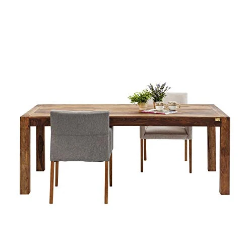 Kare Authentico Table Design pour 4 à 6 Personnes, Unique, Faite à la Main, élégante, Durable, Design Minimaliste, Table en Bois Massif pour Salle à Manger, Table à Manger, en Bois Massif, 76 x 80 x