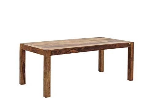 Kare Authentico Table Design pour 4 à 6 Personnes, Unique, Faite à la Main, élégante, Durable, Design Minimaliste, Table en Bois Massif pour Salle à Manger, Table à Manger, en Bois Massif, 76 x 80 x