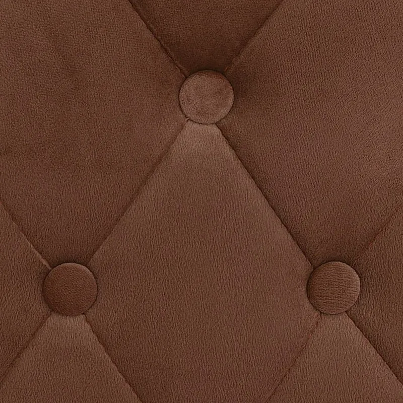 vidaXL Lot de 2 Tabourets de Bar, Chaise de Pub, Siège de Bistrot, Meuble de Salle à Manger Cuisine Salon Maison Intérieur, Marron Velours
