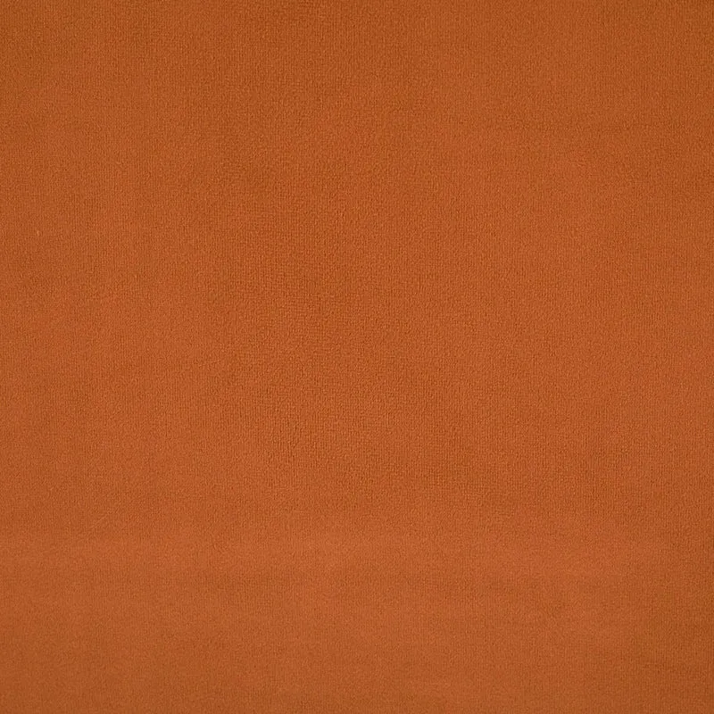 sweeek - Fauteuil scandinave Bois d'hévéa teinté Noyer et Tissu Velours Terracotta