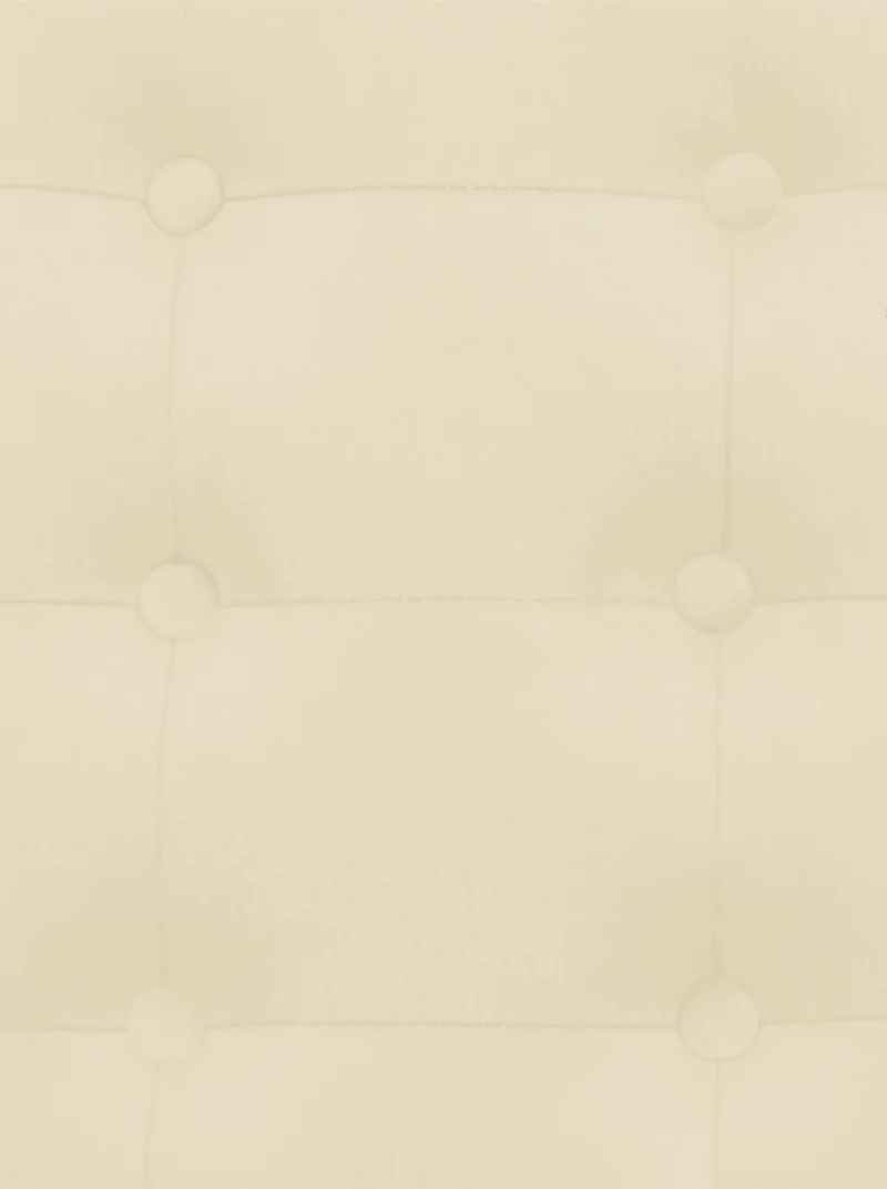 CLP Fauteuil Lounge Avon en Velours I Chaise Capitonnée avec Pieds en Métal I Cadre Solide, Couleur:crème