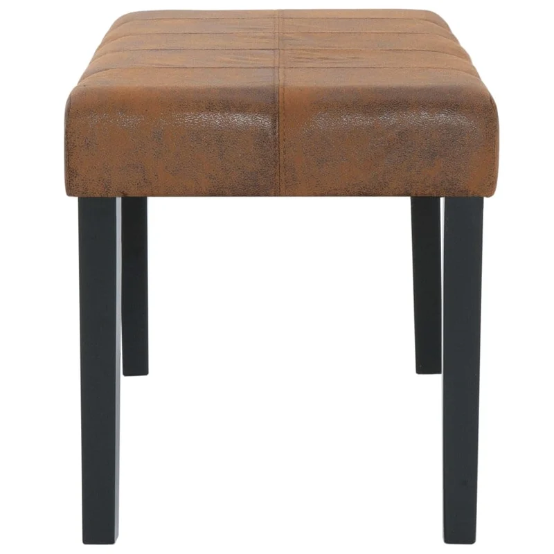 vidaXL Banc Banc d'Entrée Banc de Couloir Siège Banquette de Salon Meuble de Salon Intérieure Salle de Séjour Maison 106 cm Marron Similicuir Daim