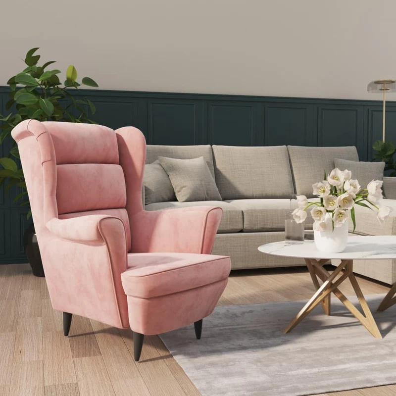 Bussandri Exclusive - Fauteuil velours rose