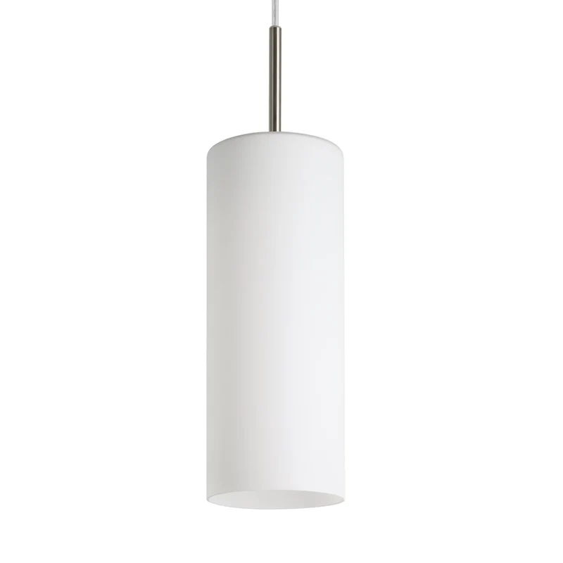 Eglo Lampe Suspension Troy 3 à 3 Lampes en Acier et Verre Pour 3 Ampoules E27 Max 60 W Non Incluses Nickel Mat/Blanc Satiné 72 X 10,5 X 110 cm