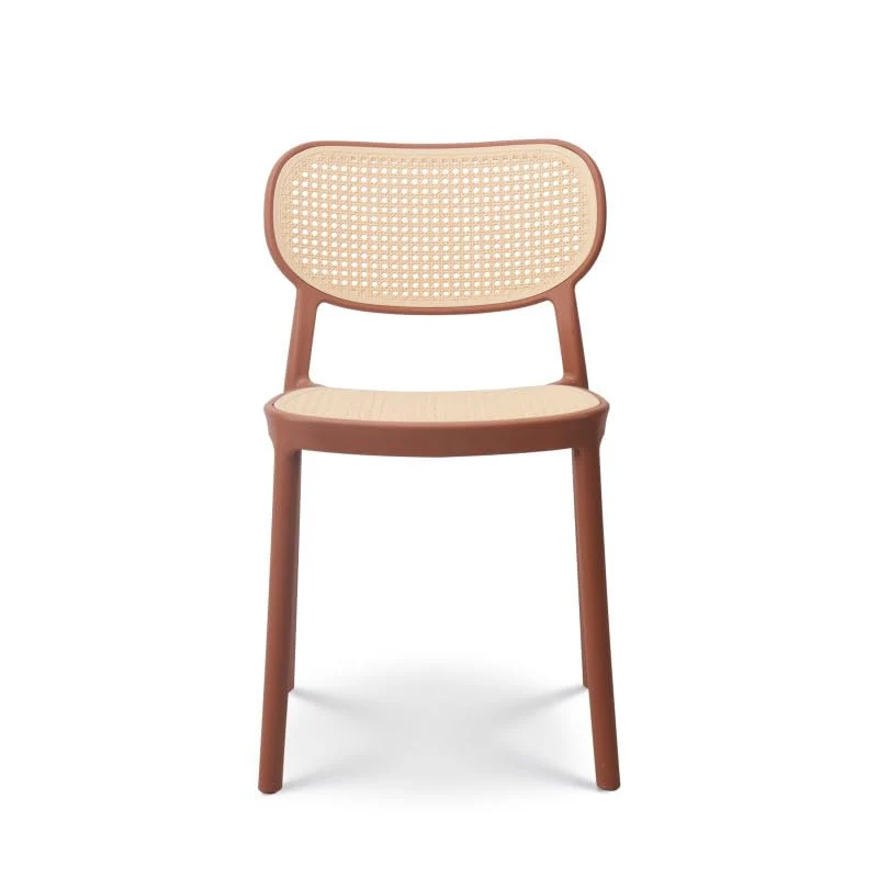 Kosmi Chaise de Salle à Manger Rouille Style Vintage