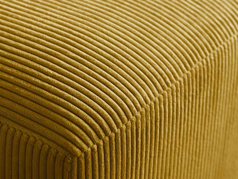 Lisa Design - Canapé Convertible Livy en Velours Côtelé - Canapé Lit - Sofa Jaune 3 Places - Salon