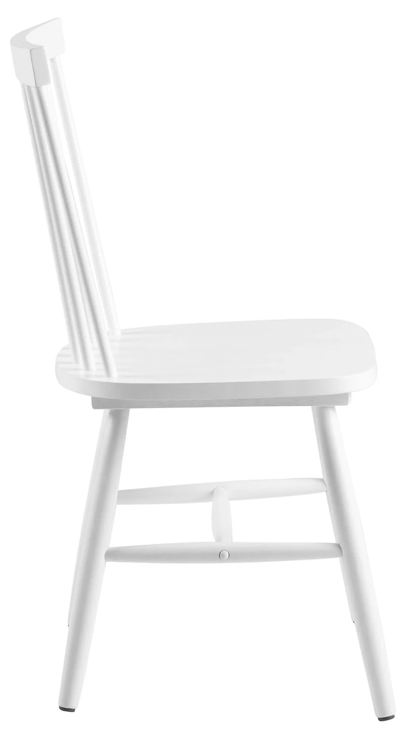 AC Design Furniture Susanne Chaises de salle à manger Lot de 2, H: 86 x l: 50,5 x L: 49,5 cm, Blanc, Bois, 2 pc