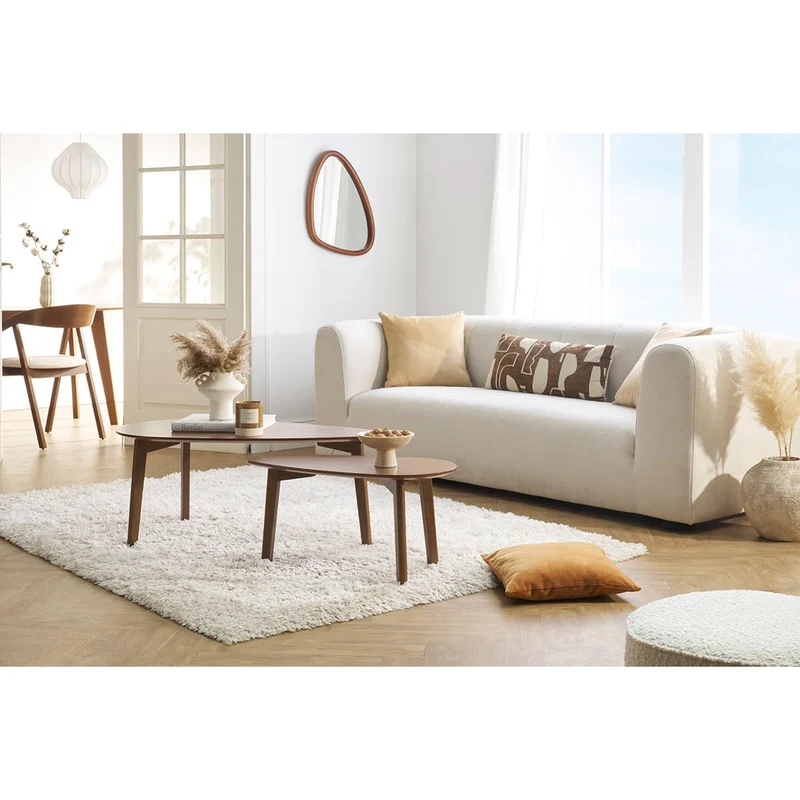 Miliboo Tables Basses gigognes scandinaves Bois foncé Noyer (Lot de 2) ARTIK