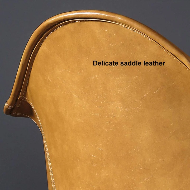ECBETCR ChaisesChaises d'appoint de Style Industriel pour Salle à Manger, pub, café, fauteuils d'appoint, Club, siège en Cuir et Pieds en métal, Taille : 47 x 54 x 84 cm, 5 Couleurs.