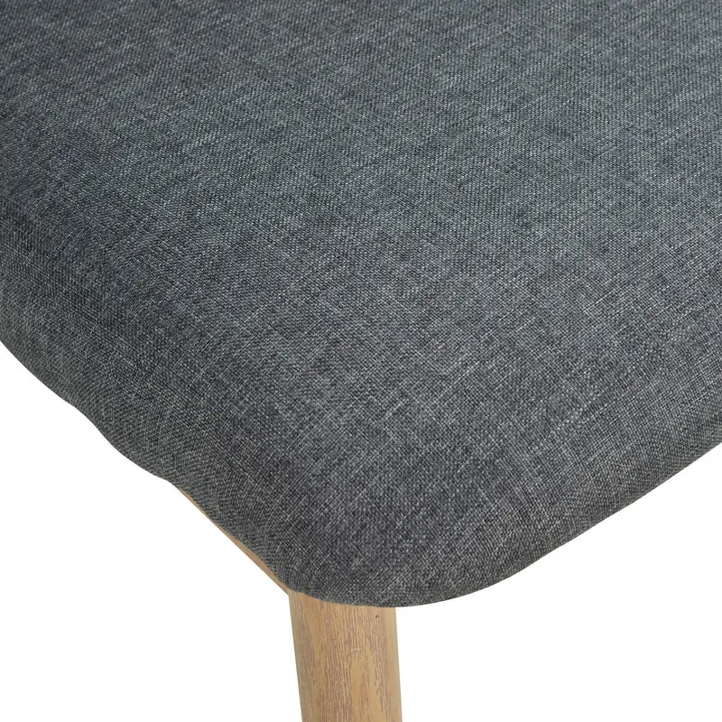 HOMCOM Lot de 2 chaises de Salle à Manger Chaise de Salon Pieds en métal Imitation Bois 50 x 58 x 85 cm Gris
