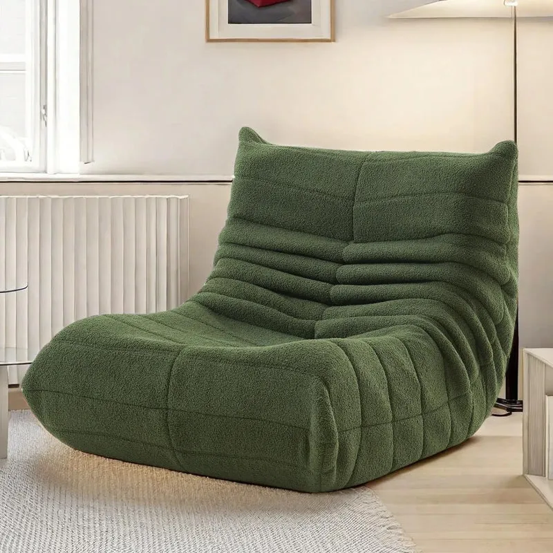 YGHQAP Canapé de Sol, Fauteuil Lounge Doux, Vert foncé, Chaise Togo Highback pour Salon, Chambre, Salon, Bureau (Vert Foncé)