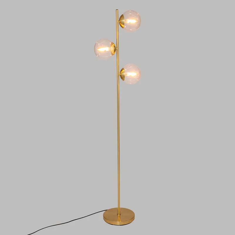 Atmosphera - Lampadaire droit en métal H162cm doré