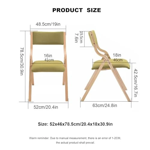 WEIDPHL Chaises De Salle À Manger Pliantes, Chaise Pliable avec Sièges Rembourrés Et Housses Amovibles, Chaises D'événements, Chaise Rembourrée pour Fête sur Patio De Mariage,Light Green
